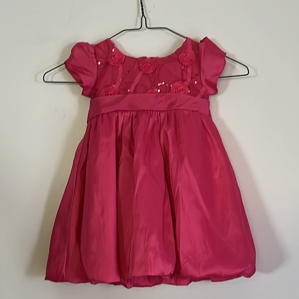 Sequins and lace pink dress
